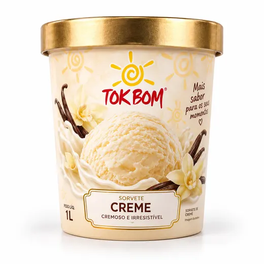 Sorvete de Creme 1L TokBom